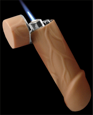 Novelty Real Look & Feel *VIBRATING* Penis Dick Torch Lighter