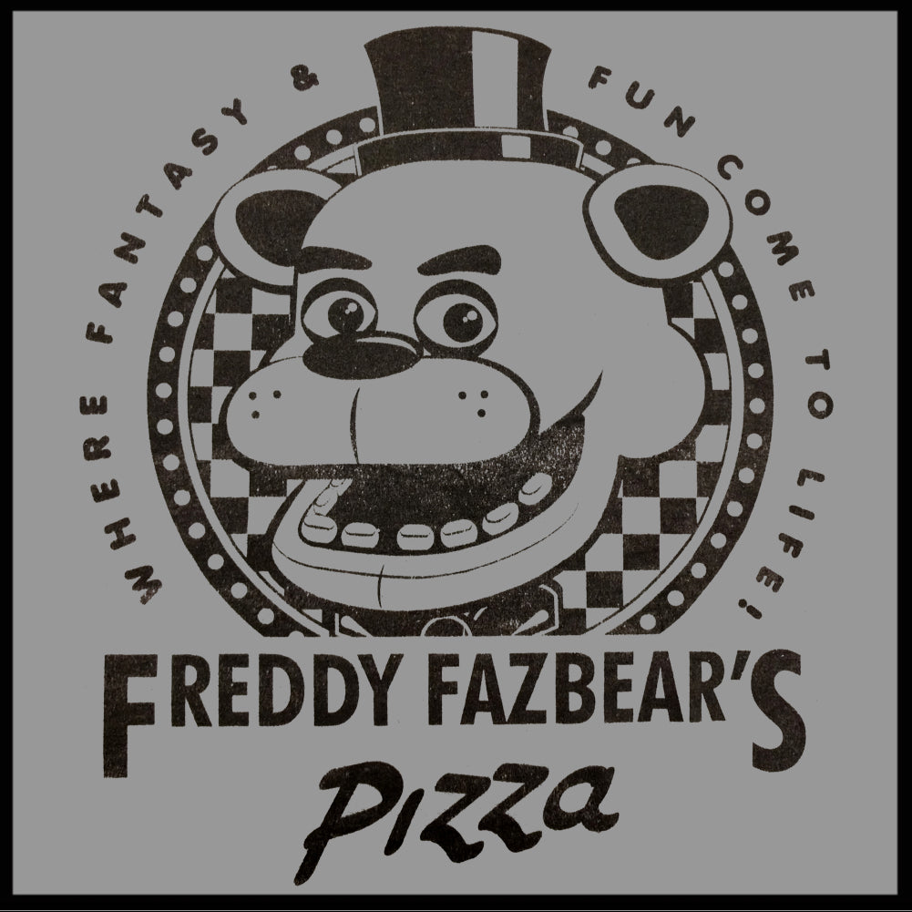 Official Five Nights at Freddy's Fazbears Pizza Mens T-Shirt (Heather Grey)