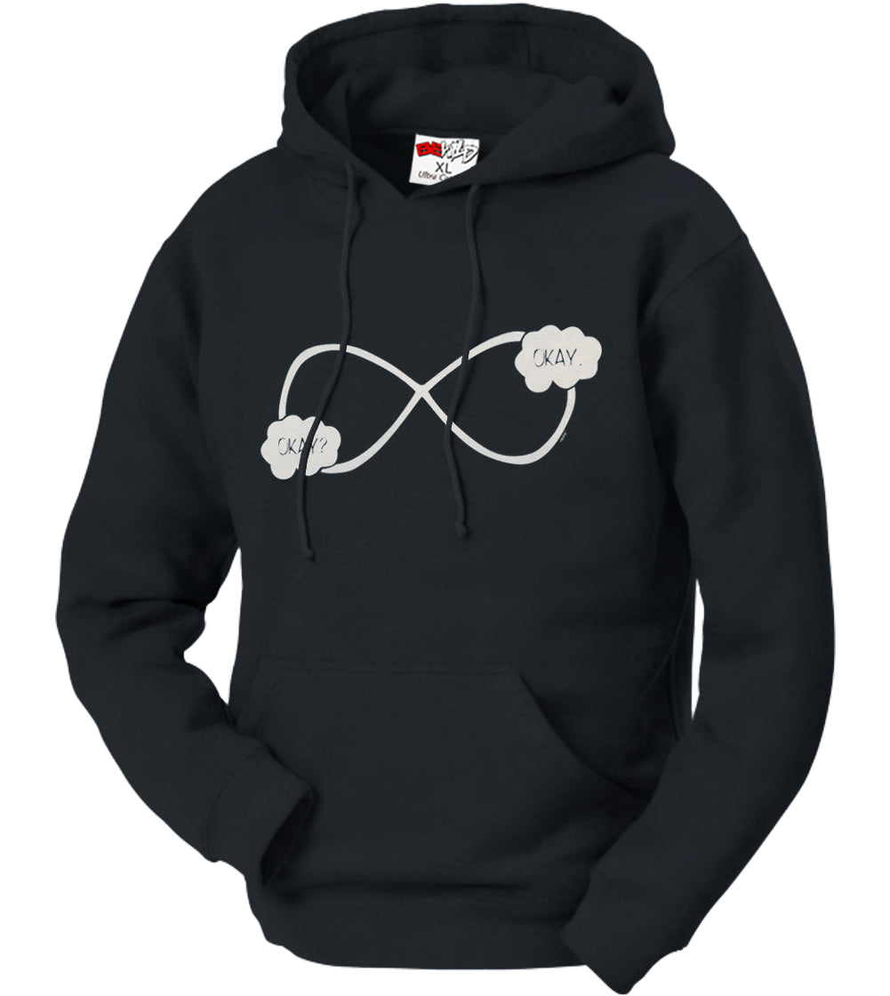 "Okay? Okay." John Green Quote The Fault in Our Stars Infinity Symbol Adult Hoodie