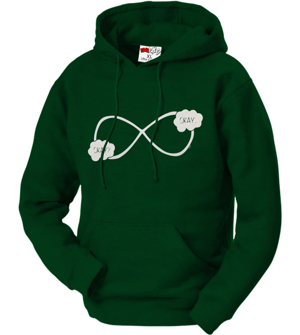 "Okay? Okay." John Green Quote The Fault in Our Stars Infinity Symbol Adult Hoodie