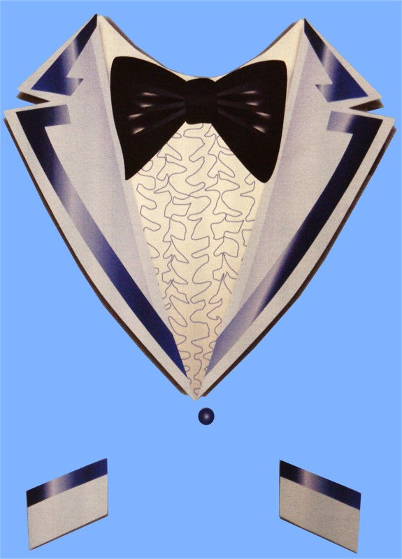 Old Skool Ruffled Light Blue Tuxedo T-Shirt