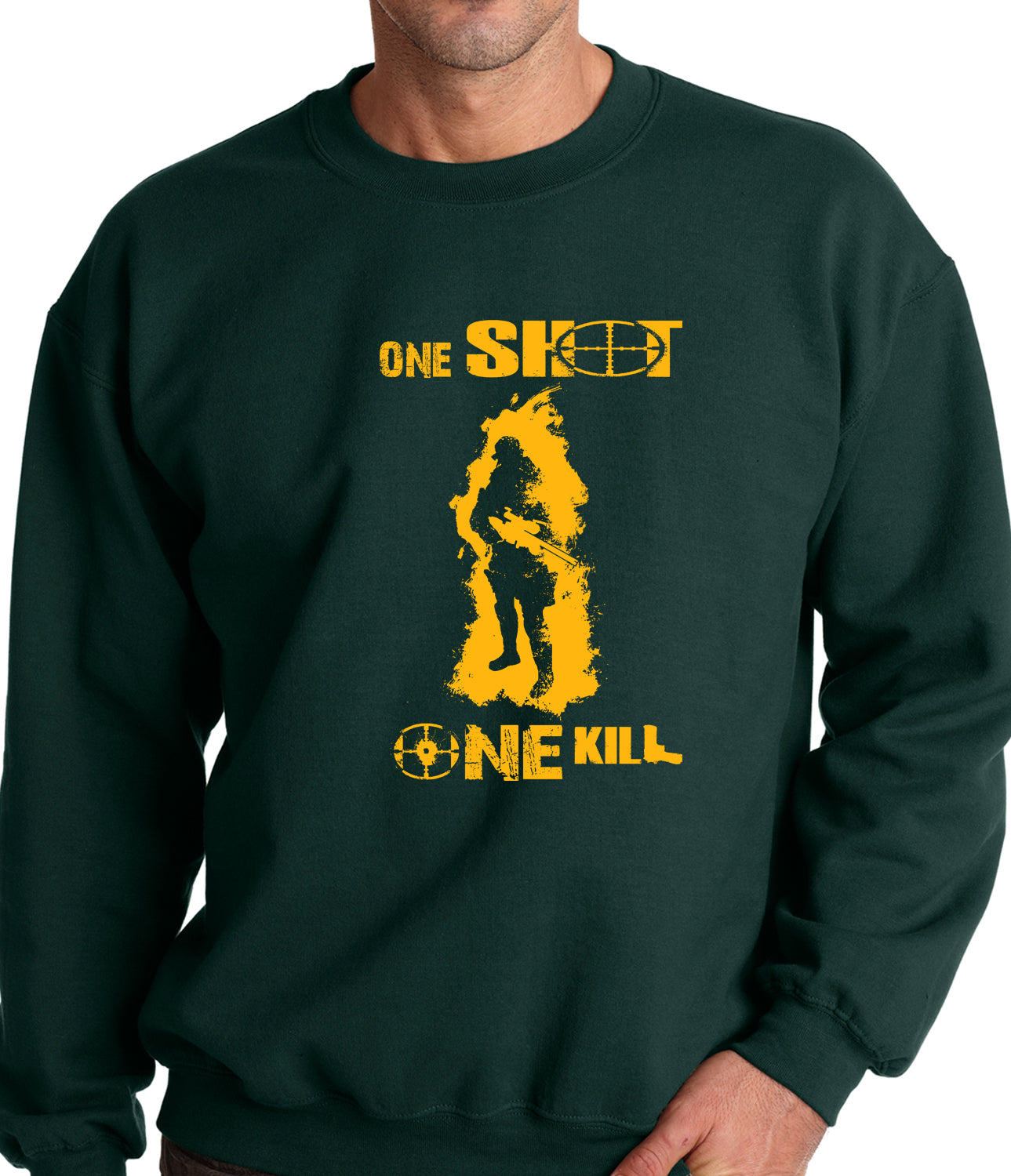 One Shot One Kill Sniper Adult Crewneck