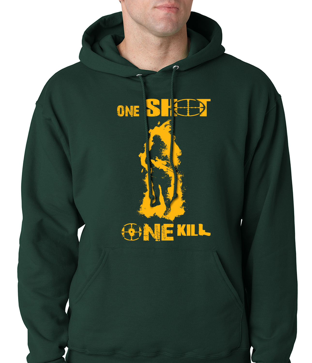 One Shot One Kill Sniper Adult Hoodie