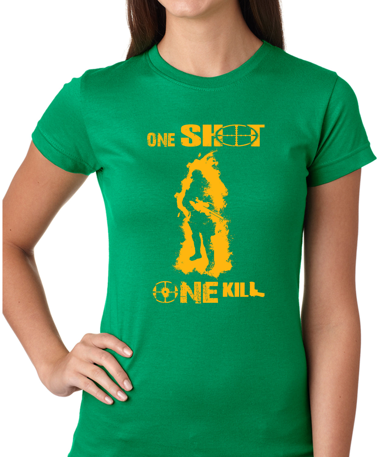 One Shot One Kill Sniper Ladies T-shirt