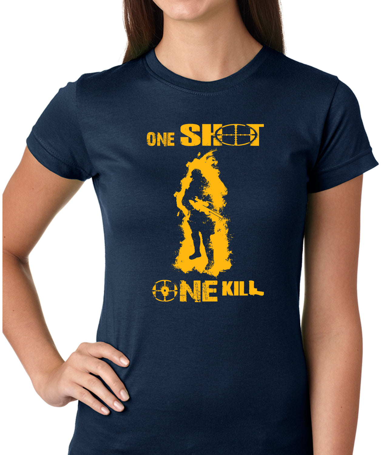 One Shot One Kill Sniper Ladies T-shirt