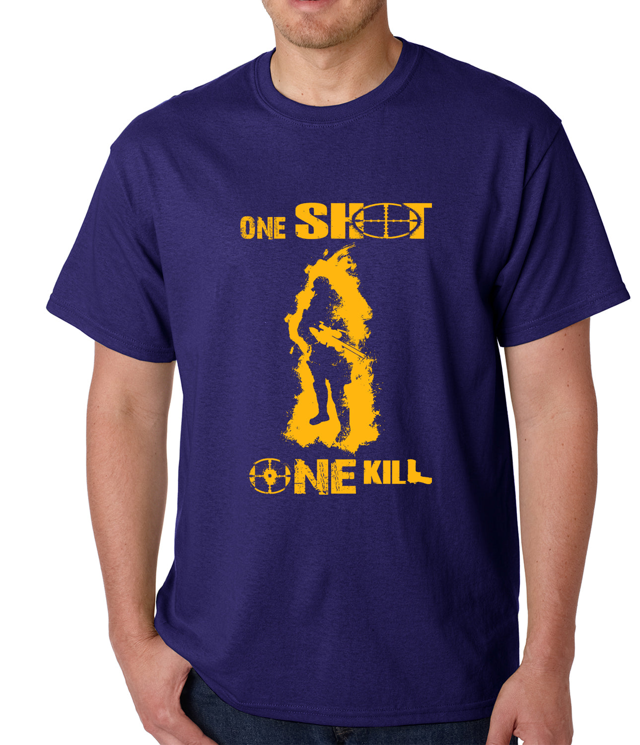 One Shot One Kill Sniper Mens T-shirt