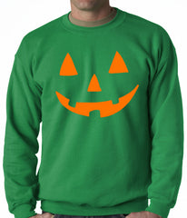 Halloween Sweatshirt - Orange Jack O' Lantern Adult Crewneck