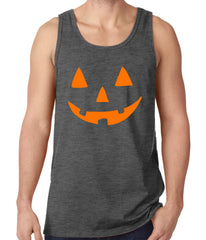 Halloween Shirt - Orange Jack O' Lantern Tank Top