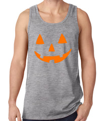 Halloween Shirt - Orange Jack O' Lantern Tank Top