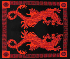Oriental Twin Dragon Tapestry