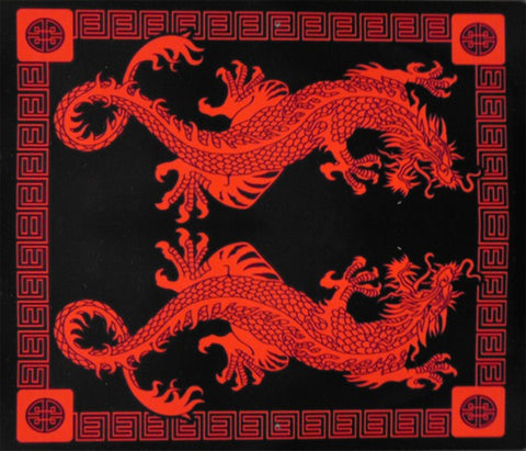 Oriental Twin Dragon Tapestry