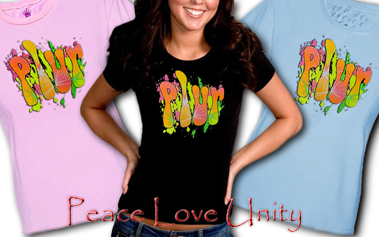 P.L.U.R. "Peace, Love, Unity, Respect" Girl's T-Shirt