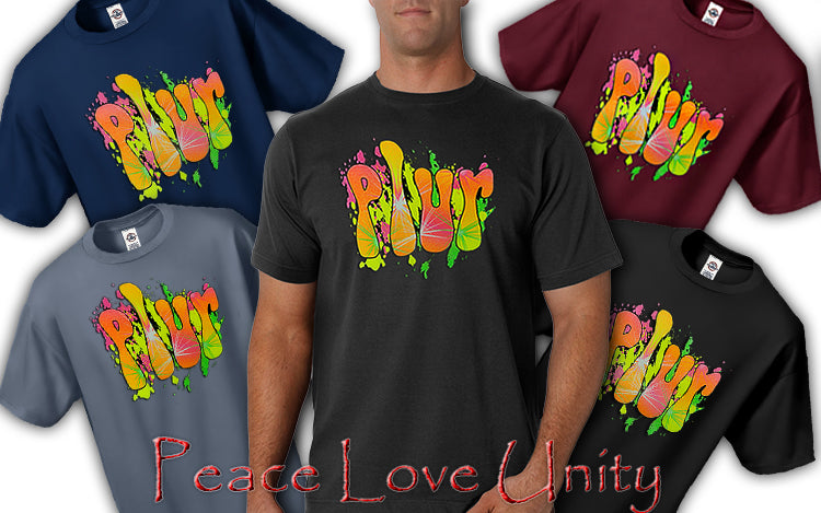 P.L.U.R. "Peace, Love, Unity, Respect" Men'sT-Shirt