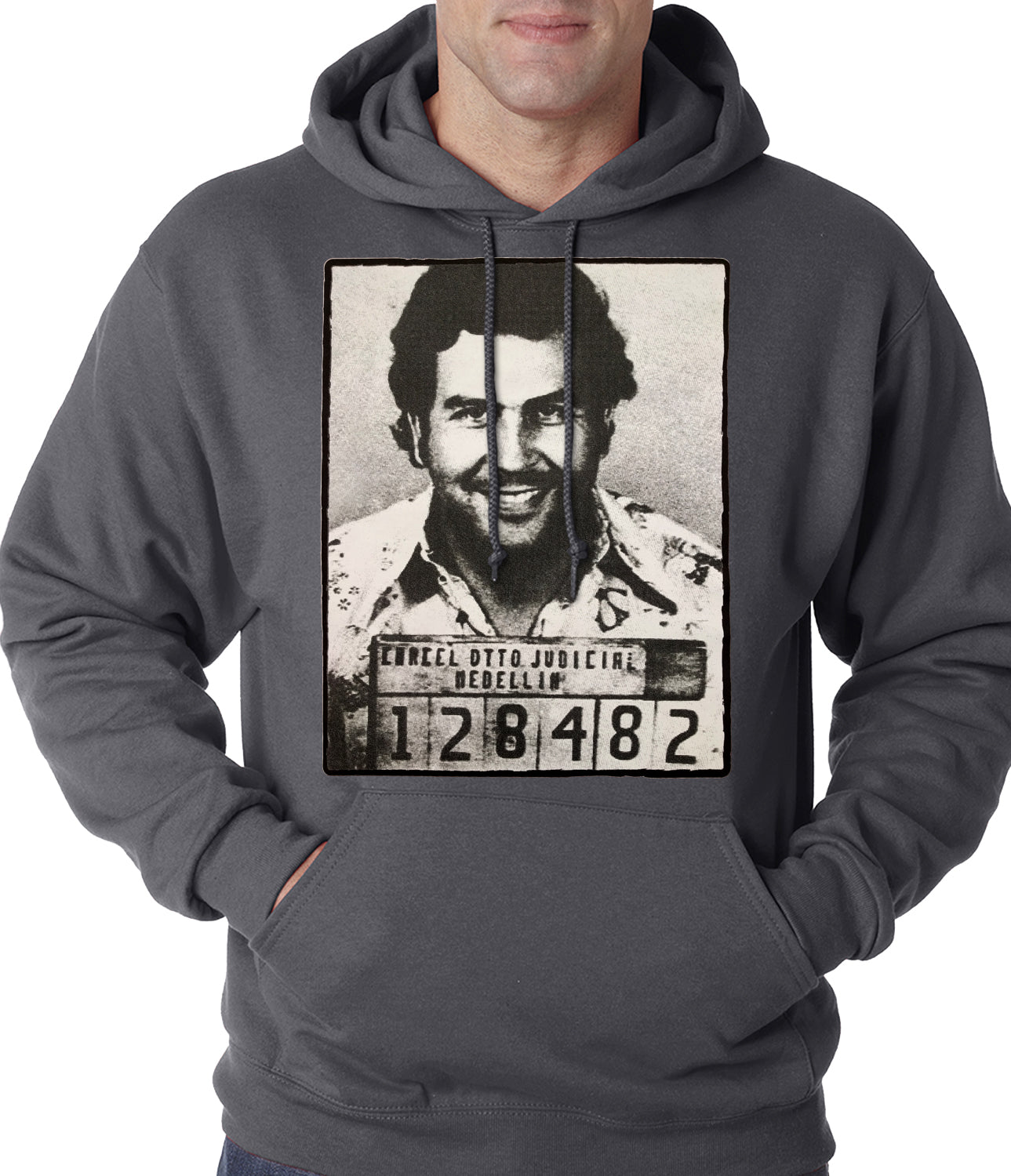 Pablo Escobar Smiling Mug Shot Adult Hoodie