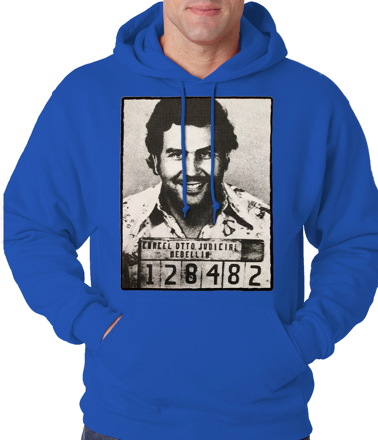 Pablo Escobar Smiling Mug Shot Adult Hoodie