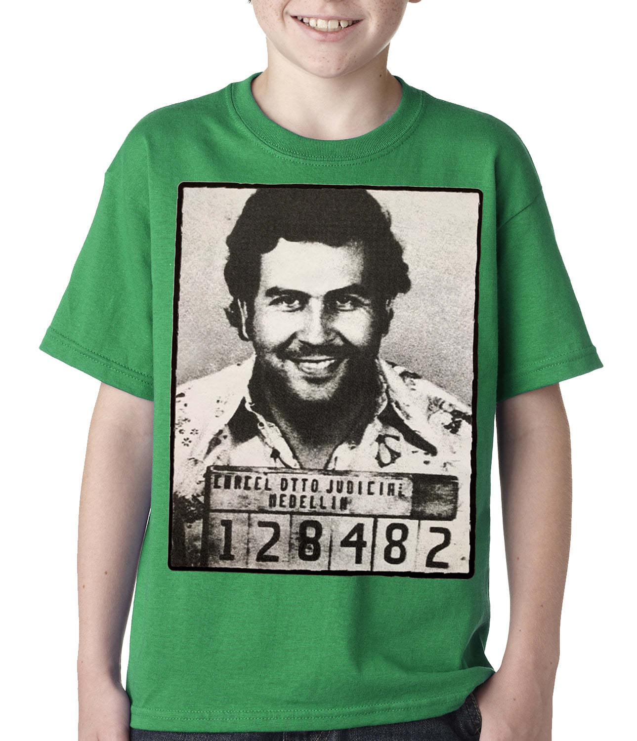 Pablo Escobar Smiling Mug Shot Kids T-shirt