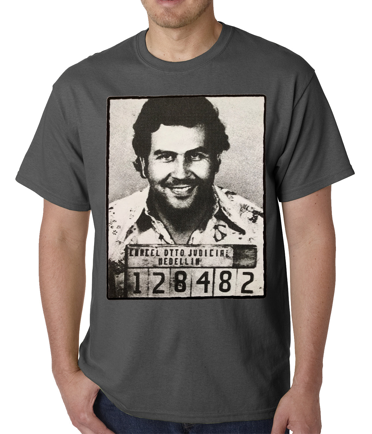 Pablo Escobar Smiling Mug Shot Mens T-shirt