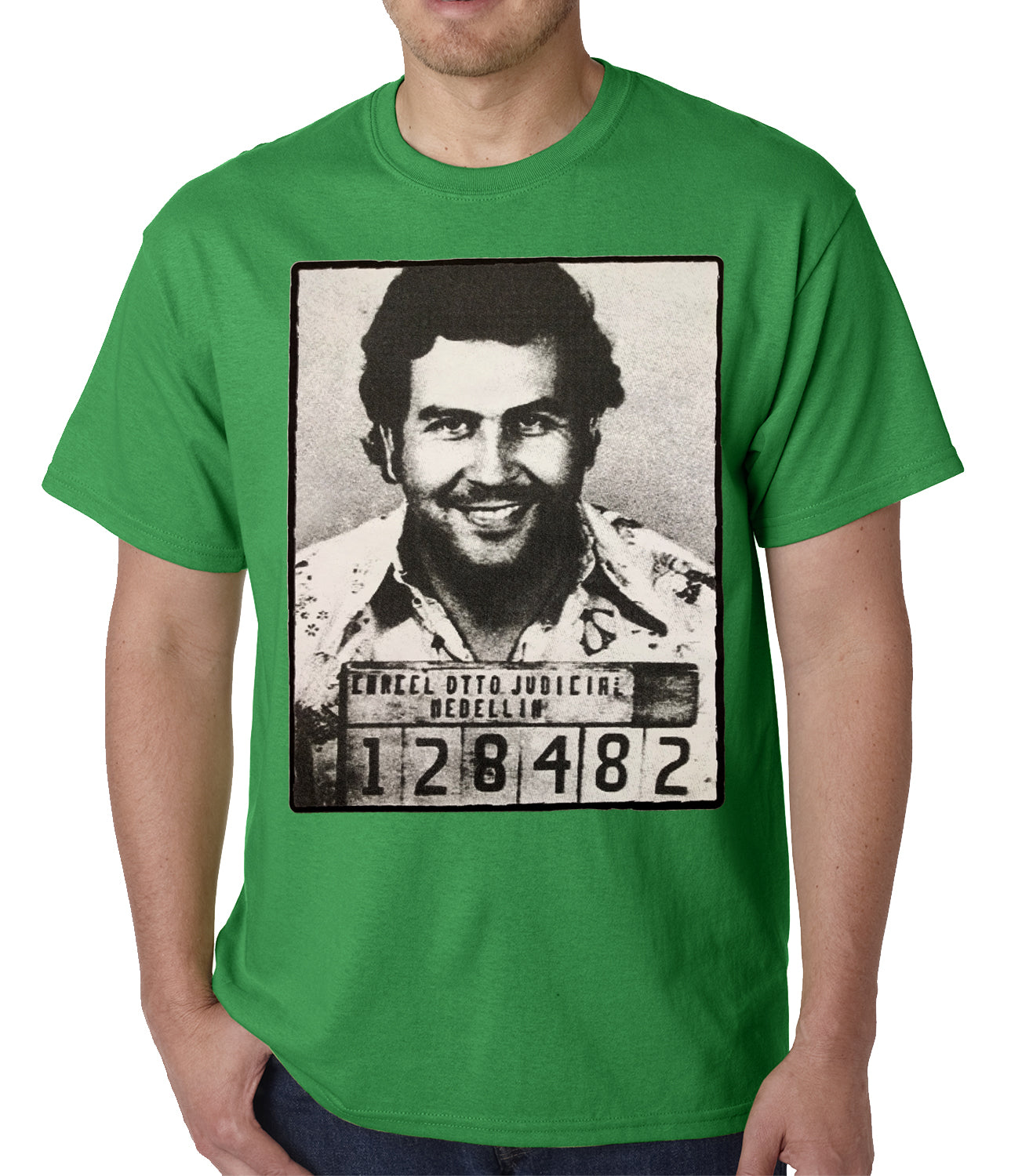 Pablo Escobar Smiling Mug Shot Mens T-shirt