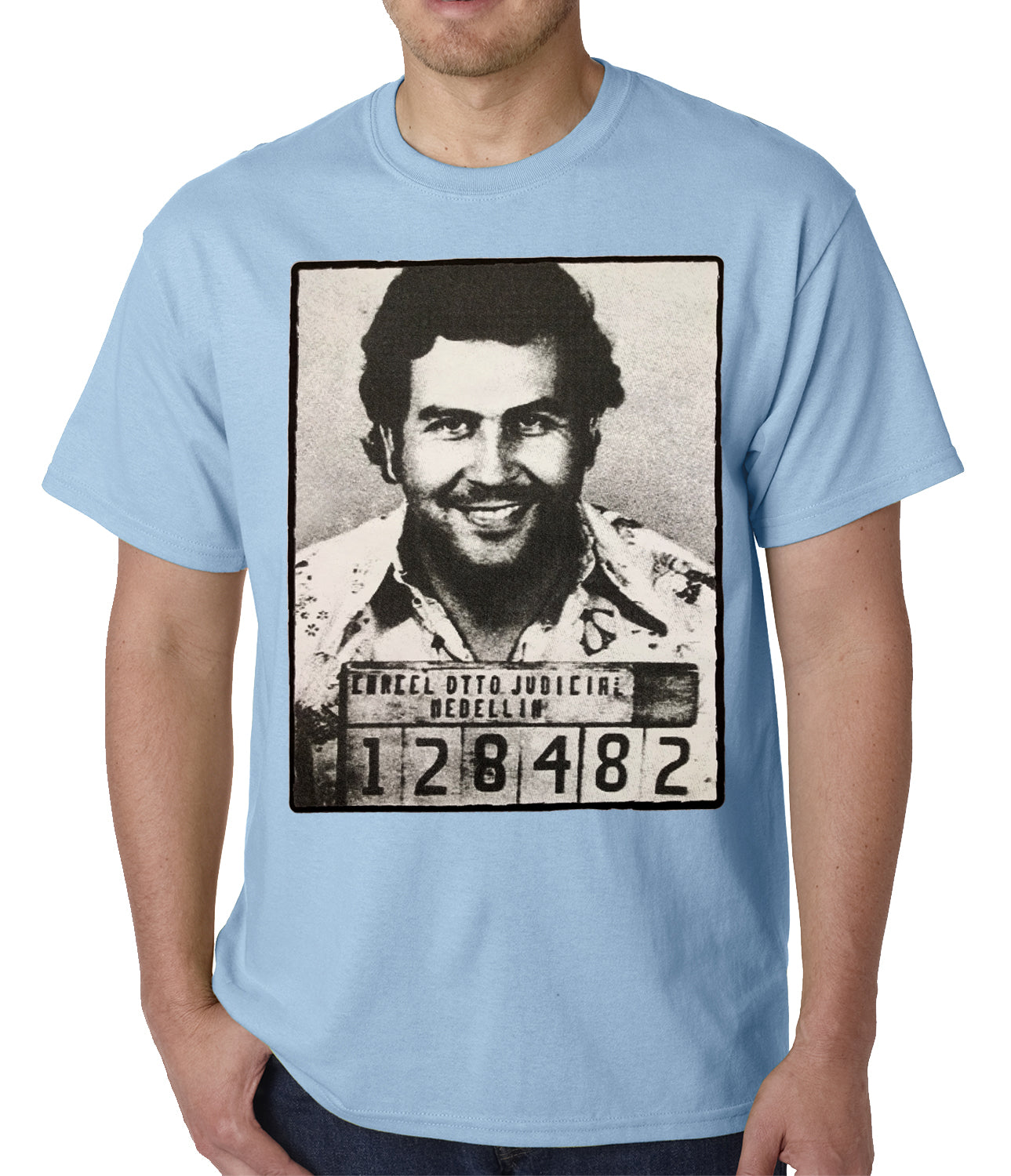 Pablo Escobar Smiling Mug Shot Mens T-shirt