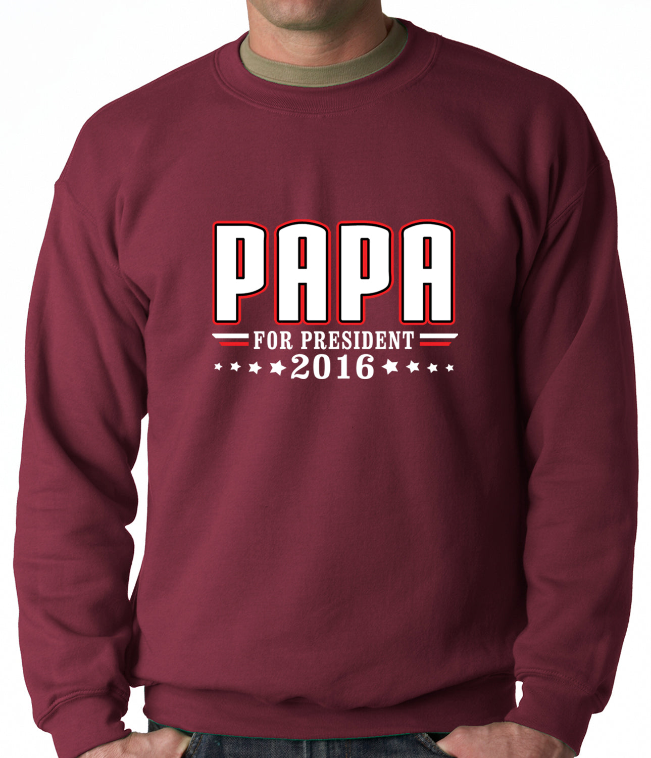 PAPA for PRESIDENT 2016 - Vote for Papa Adult Crewneck