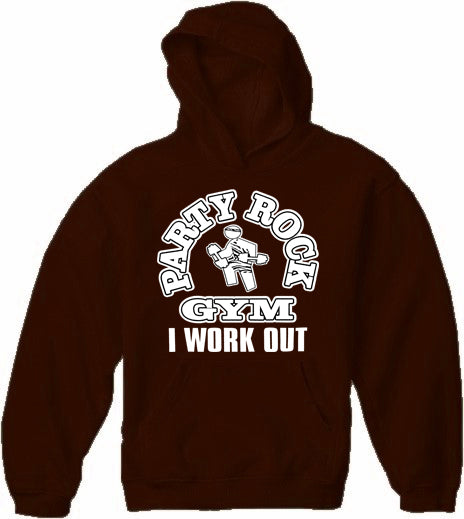 Party Rock Gym I Work Out Adult Hoodie