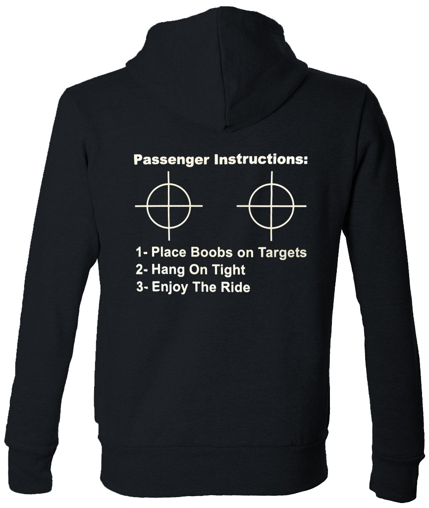 Passenger Instructions Adult Hoodie (Back Print)