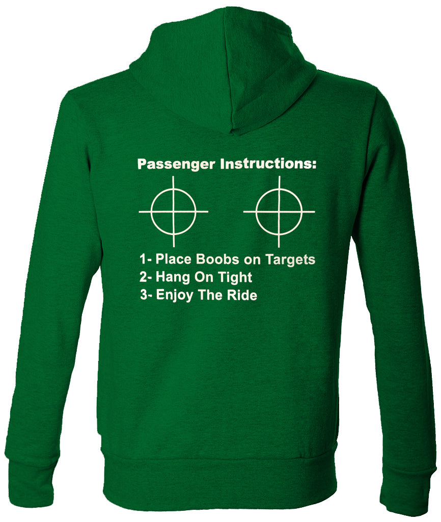 Passenger Instructions Adult Hoodie (Back Print)