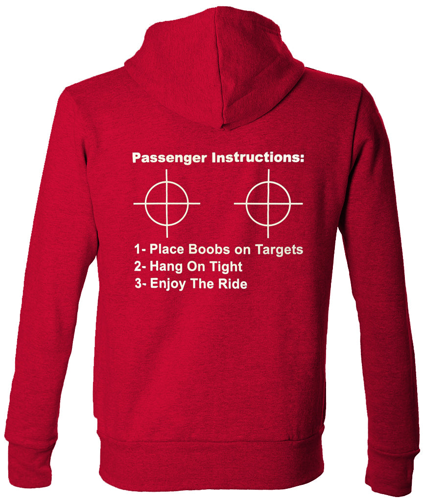 Passenger Instructions Adult Hoodie (Back Print)