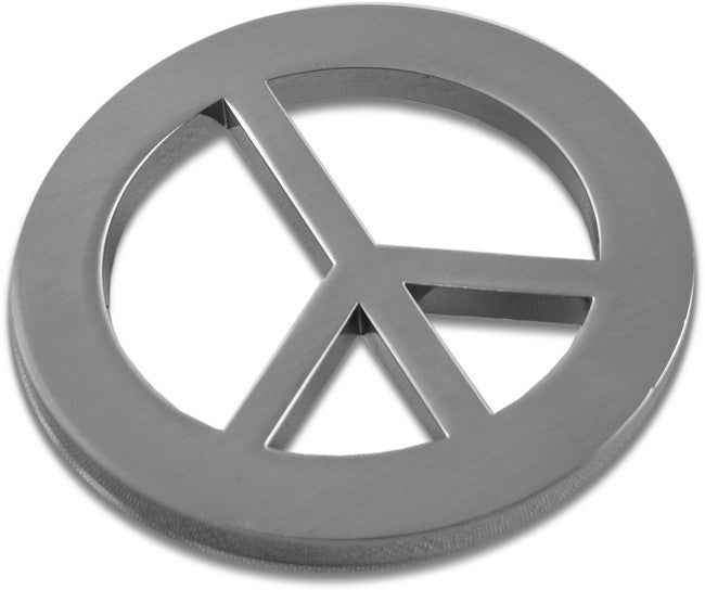 Peace Sign Belt Buckle With FREE Leather Belt