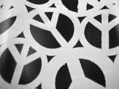 Peace Signs All Over Genuine Leather Chain Wallet