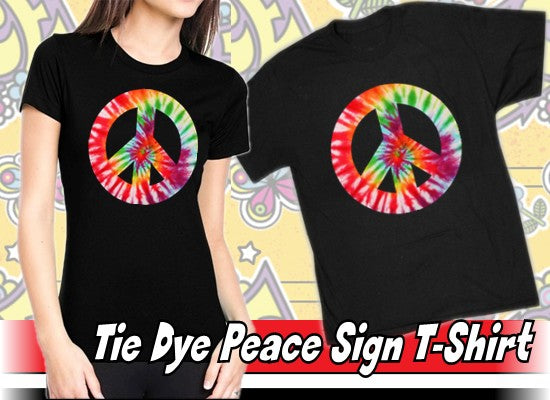 Tie Dye Peace Sign Girls T-Shirt