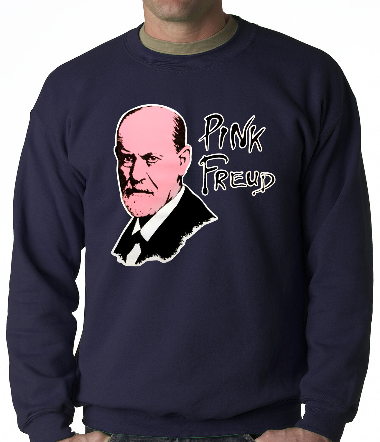 Pink Freud T-Shirt :: Sigmund Freud Adult Crewneck