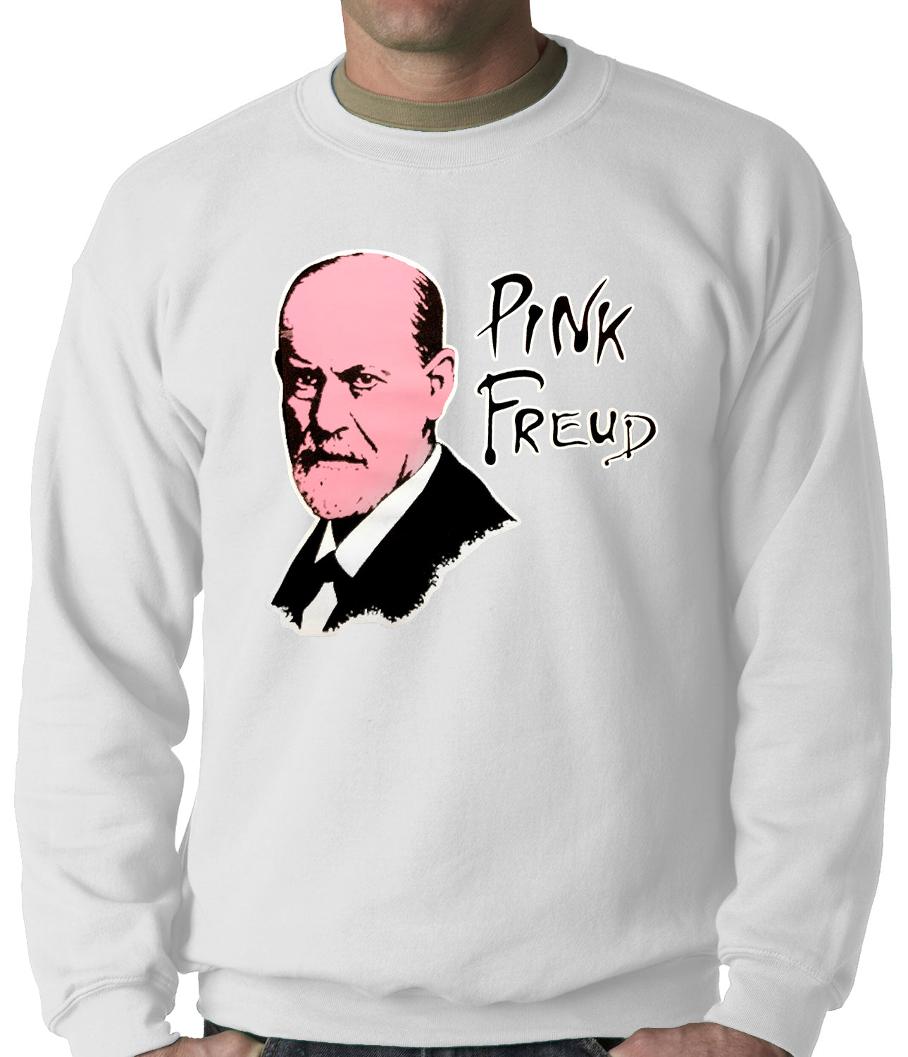 Pink Freud T-Shirt :: Sigmund Freud Adult Crewneck