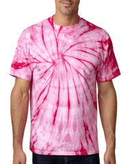 Pink Spider Mens Tie Dye T-shirt