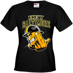 Hey Baltimore - Pittsburgh guy with Middle Finger Girls T-shirt