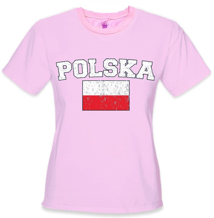 Poland "Polska" Vintage Flag International Girls T-Shirt