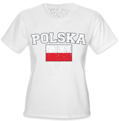Poland "Polska" Vintage Flag International Girls T-Shirt
