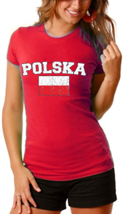 Poland "Polska" Vintage Flag International Girls T-Shirt
