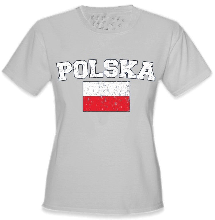 Poland "Polska" Vintage Flag International Girls T-Shirt