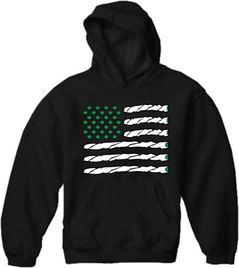 Pot American Flag Adult Hoodie
