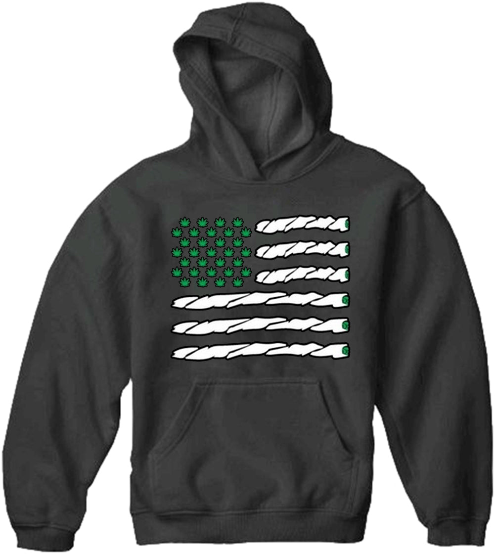 Pot American Flag Adult Hoodie