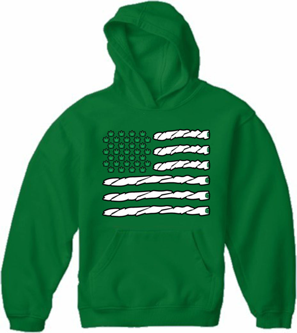 Pot American Flag Adult Hoodie