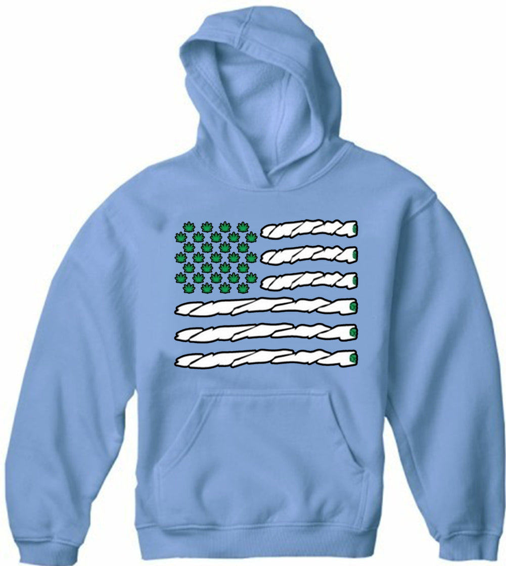 Pot American Flag Adult Hoodie