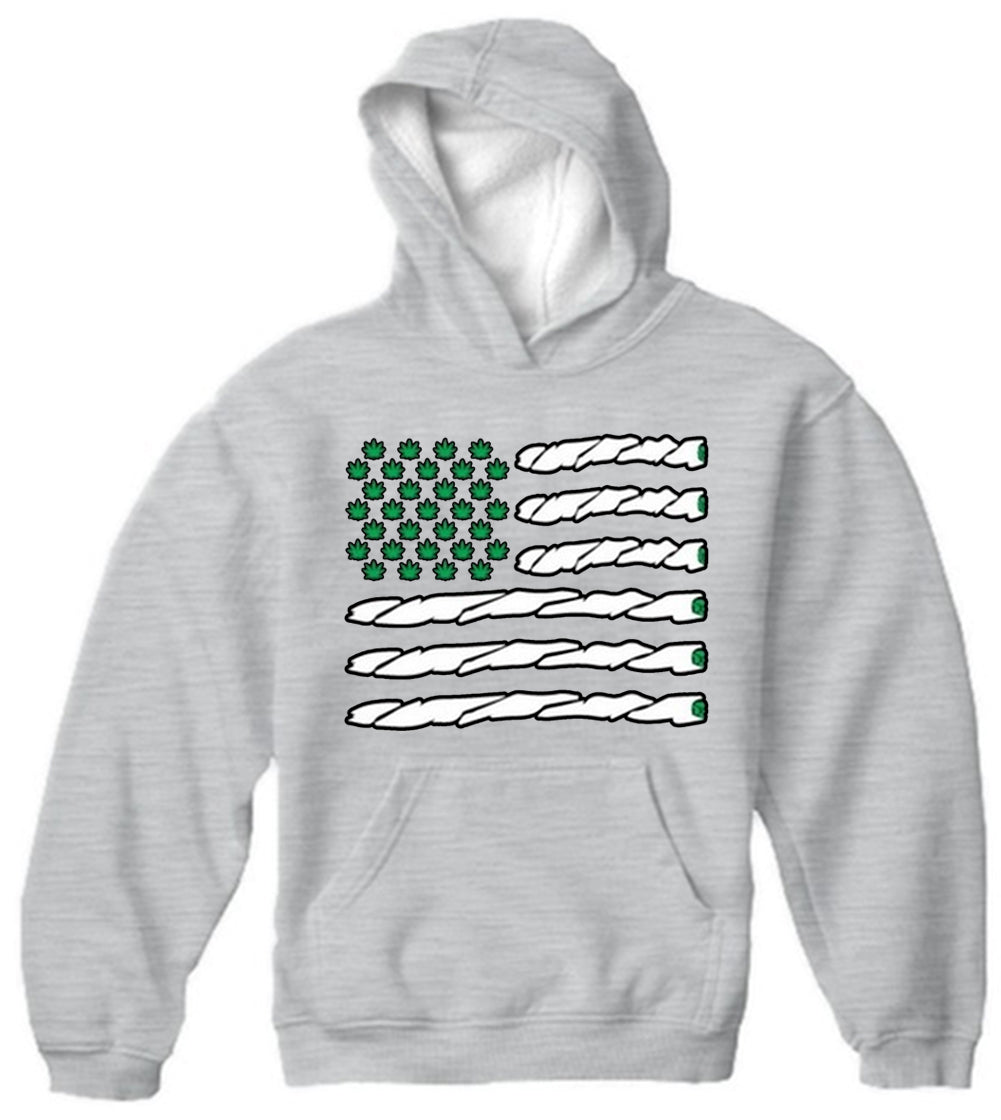 Pot American Flag Adult Hoodie