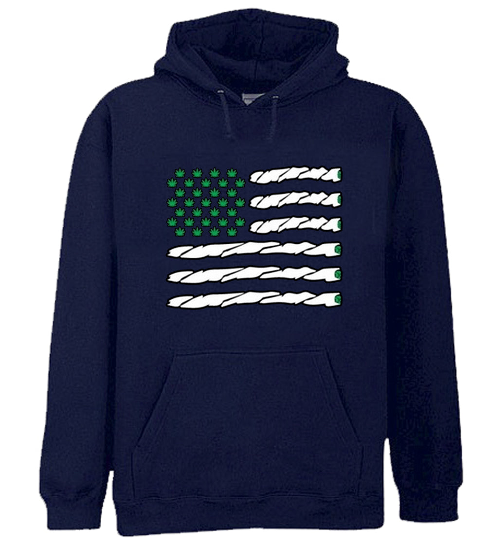 Pot American Flag Adult Hoodie