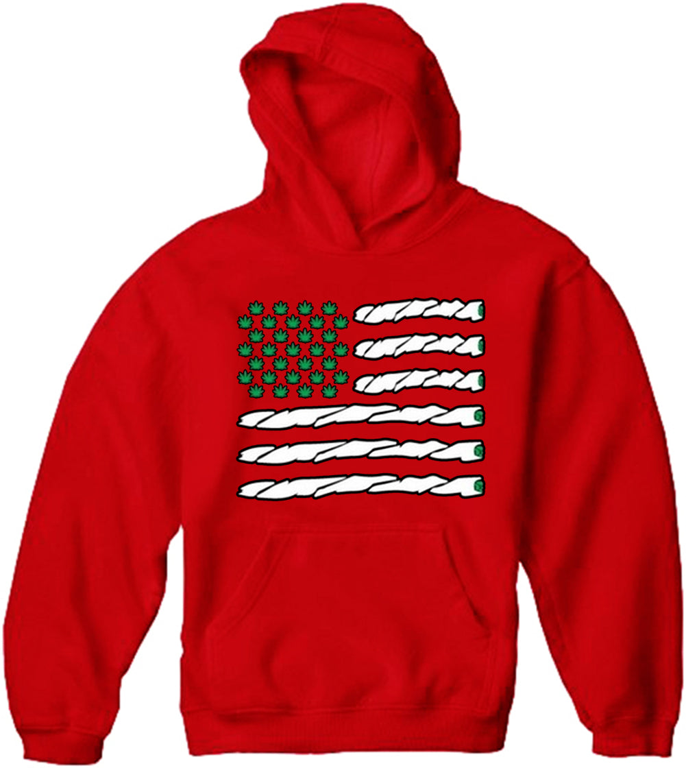 Pot American Flag Adult Hoodie