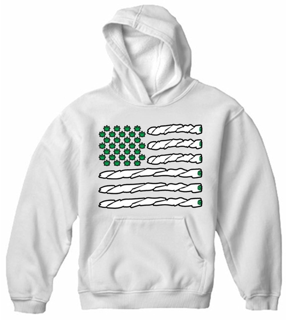 Pot American Flag Adult Hoodie