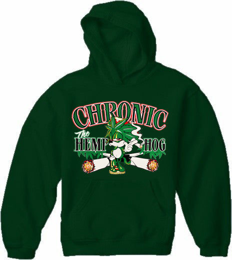 Pot Head Gamer Sweatshirts - Chronic the Hemp Hog Hoodie