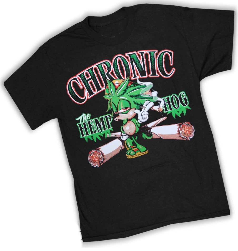 Pot Head Gamer Tees - Chronic the Hemp Hog T-Shirt