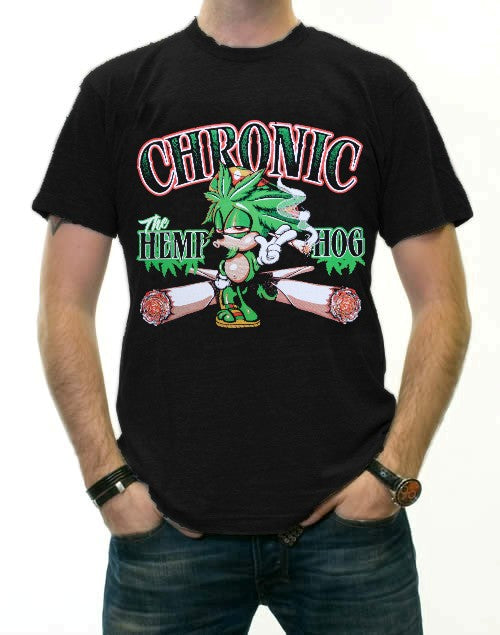 Pot Head Gamer Tees - Chronic the Hemp Hog T-Shirt